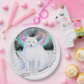 北極キツネ水カラーインク ペーパープレート (パーティー)