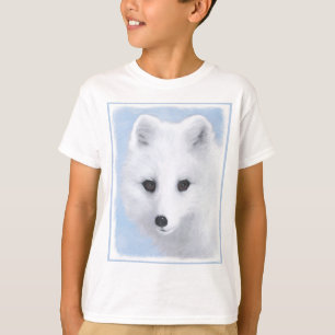 北極キツネ絵画のオリジナル野生生物芸術 Tシャツ