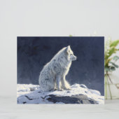北極キツネ絵画スクラップブック紙 (スタンド正面)