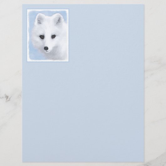 北極キツネ絵画ズ – オリジナル野生生物アート (正面)