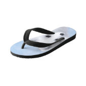 北極キツネ絵画ズ – オリジナル野生生物アート キッズビーチサンダル (アングル)