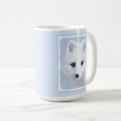 北極キツネ絵画ズ – オリジナル野生生物アート コーヒーマグカップ (正面右)
