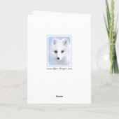 北極キツネ絵画ズ – オリジナル野生生物アート シーズンカード (裏面)