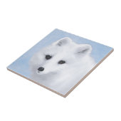 北極キツネ絵画ズ – オリジナル野生生物アート タイル (側面)