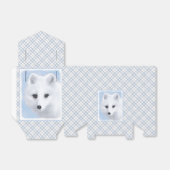 北極キツネ絵画ズ – オリジナル野生生物アート フェイバーボックス (折り畳みなし)