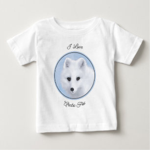 北極キツネ絵画ズ – オリジナル野生生物アート ベビーTシャツ