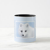 北極キツネ絵画ズ – オリジナル野生生物アート マグカップ (中央)