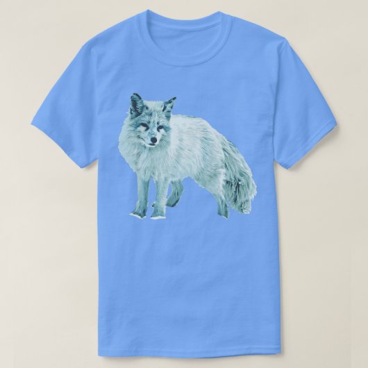北極キツネ雪キツネ白キツネ極キツネ Tシャツ (デザイン正面)