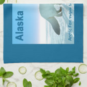 北極キツネ – アラスカ切手 キッチンタオル (折り畳み)