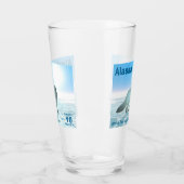 北極キツネ – アラスカ切手 タンブラーグラス (左)