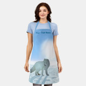 北極キツネ エプロン (着用した状態)