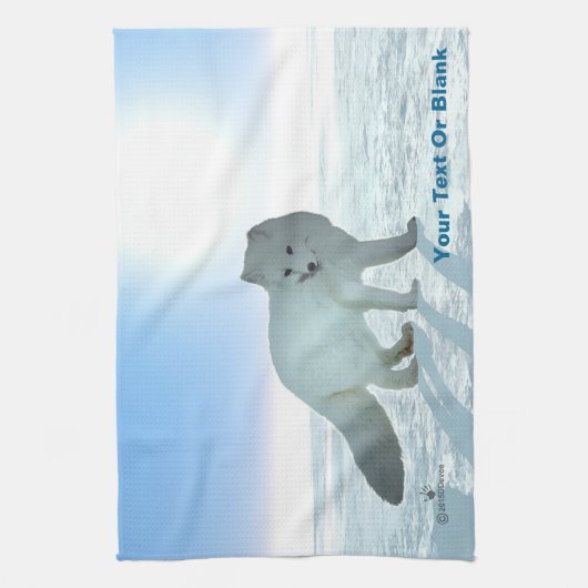 北極キツネ キッチンタオル (縦)