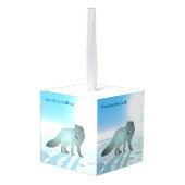 北極キツネ キューブオーナメント (裏面アングル)