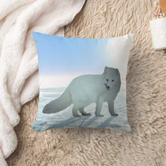 北極キツネ クッション (ブランケット)