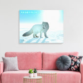 北極キツネ – グリーンランド キャンバスプリント (インサイチュ (リビング))