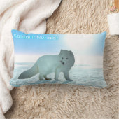 北極キツネ – グリーンランド ランバークッション (ブランケット)