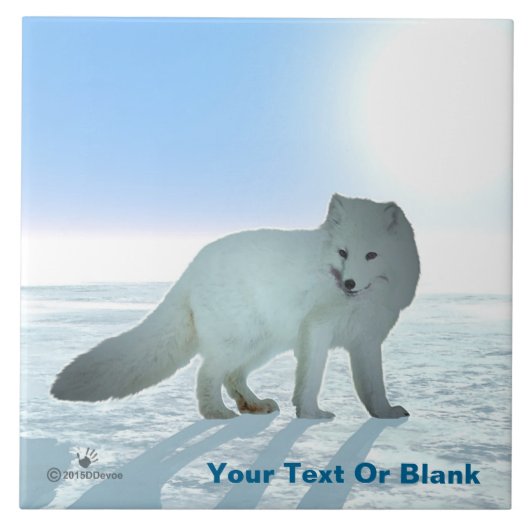 北極キツネ タイル (正面)