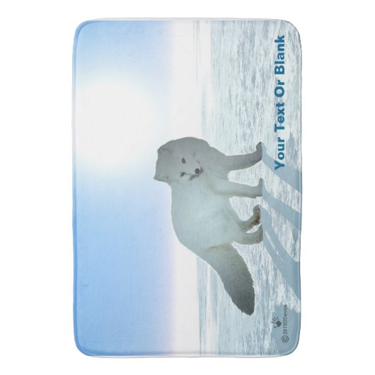 北極キツネ バスマット (正面縦)