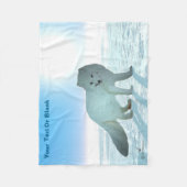 北極キツネ フリースブランケット (正面)