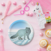 北極キツネ ペーパープレート (パーティー)