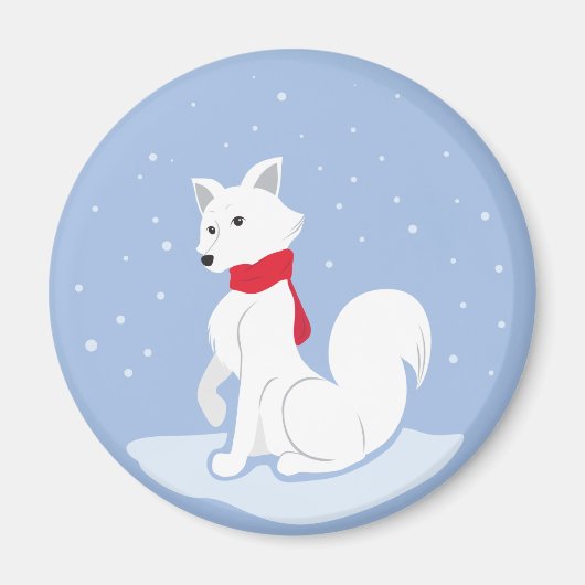 北極キツネ マグネット (正面)