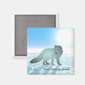 北極キツネ マグネット (正面/裏面)