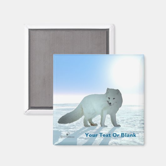 北極キツネ マグネット (正面/裏面)