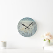 北極キツネ ラウンド壁時計 (ホーム)