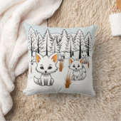 北極キツネ – 冬の風景 クッション (ブランケット)