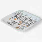 北極キツネ – 冬の風景 ペーパープレート (傾斜あり)