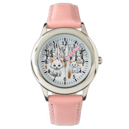 北極キツネ – 冬の風景 腕時計