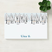 北極キツネ – 冬の風景 – 雪の文字 ポストイット (オフィス)