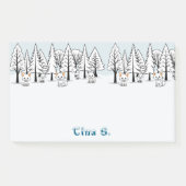 北極キツネ – 冬の風景 – 雪の文字 ポストイット (正面)