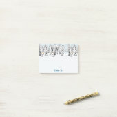 北極キツネ – 冬の風景 – 雪の文字 ポストイット (デスク上)