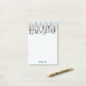 北極キツネ – 冬の風景 – 雪の文字 ポストイット (デスク上)