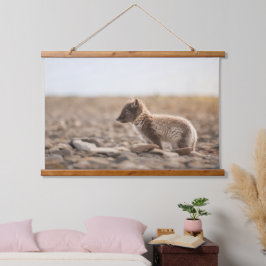 北極キツネ 吊り下げ型タペストリー