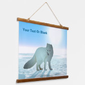 北極キツネ 吊り下げ型タペストリー (傾斜あり)