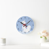 北極キツネ（数値） ラウンド壁時計 (ホーム)