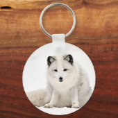 北極キツネin the Snow キーホルダー (正面)
