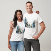 北極ギツネ・ヘラジカ・ノウサギの冬の野生動物トリオ Tシャツ (ユニセックス)