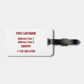 北極ギフトチームカスタムの荷札 ラゲッジタグ (裏面横)