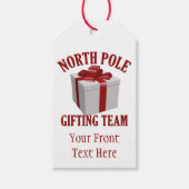 北極ギフトチームカスタムギフトラベル ギフトタグ (正面)