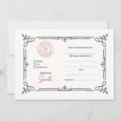 北極ギフト証明書 赤と白 カード (裏面)