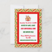 北極クッキー交換パーティの招待状 招待状 (裏面)