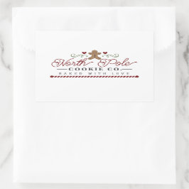 北極クッキー会社クリスマス 長方形シール