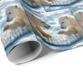 北極クマがチェスをプレイ ラッピングペーパー (ロールコーナー)