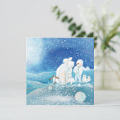 北極クマ、北極狐、皇帝ペンギン & 雪だるま シーズンカード (スタンド正面)
