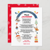 北極クリスマスからのサンタからの手紙 (正面/裏面)