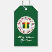 北極クリスマスからの特別な配達 ギフトタグ (裏面)