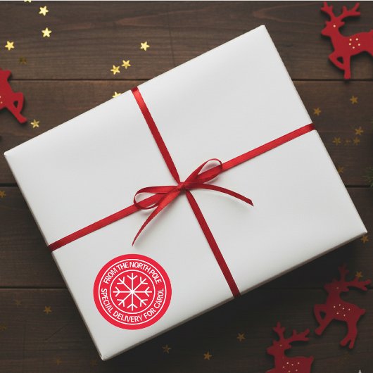 北極クリスマスからの特別な配達 ラウンドシール